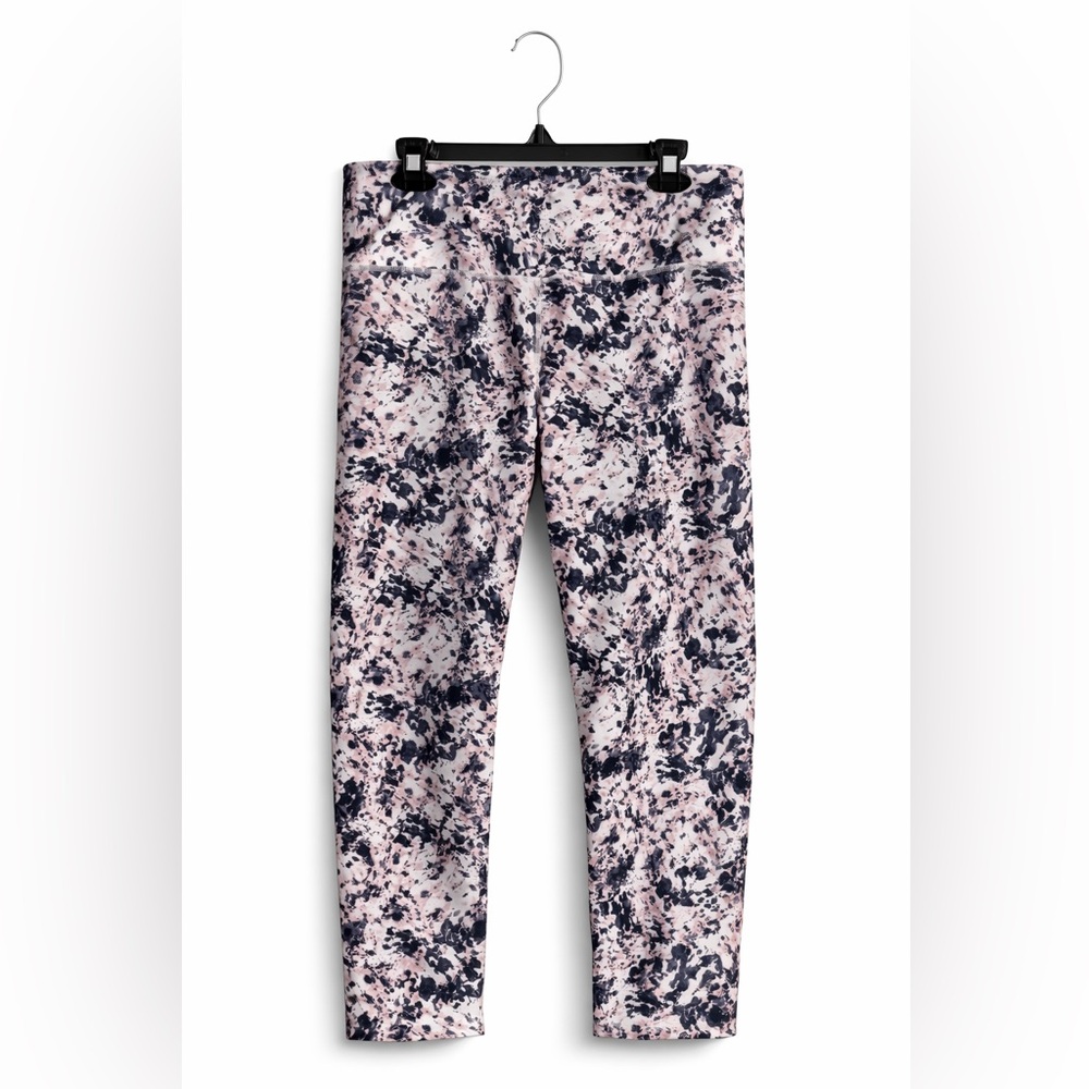 Balance Collection Capri Leggings High Waist Tie Dye Pink Black Large